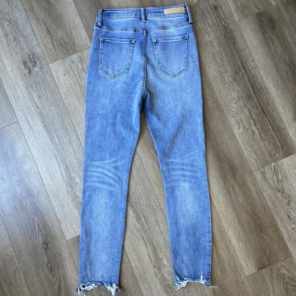 Cello Jeans Women Sz 9 Medium Blue High Rise Straight Leg - Picture 2 of 12